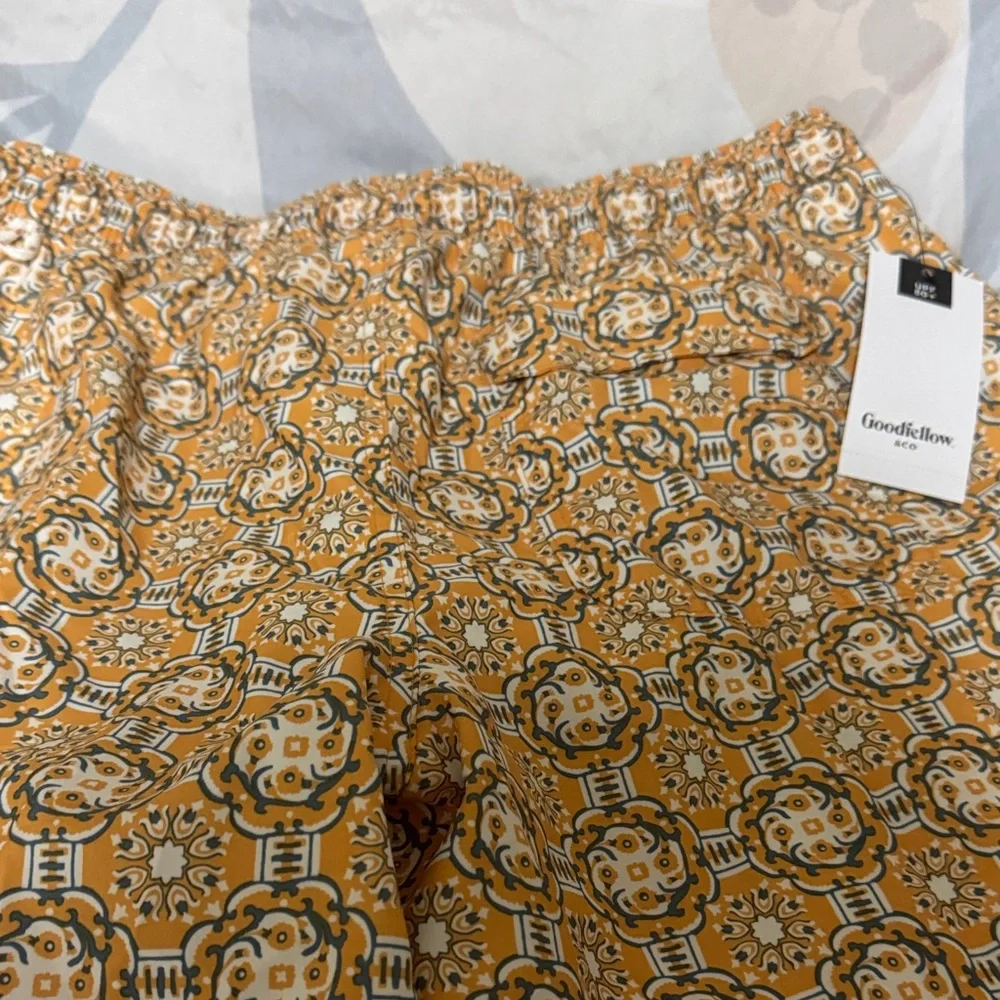 Goodfellow & Co Mustard Yellow Patterned Men’s Swim Trunks